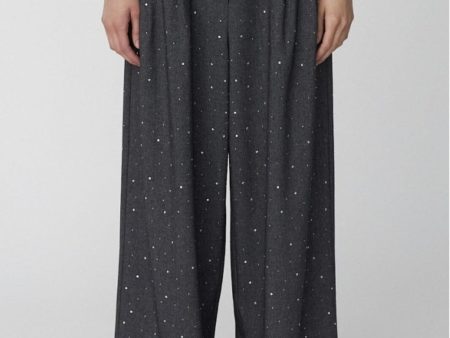 Stella Nova - Rhinestone Suiting Pants - 920 Mélange Grey Cheap