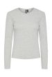 Pieces - Pcmay Ls Top - 4640332 Light Grey Melange Online