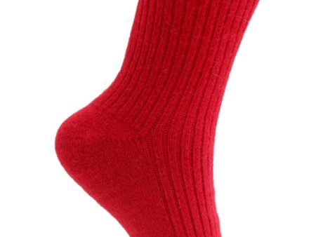 Forudbestilling - Black Colour - Bcronja Wool Sock 4184 - Red Online Sale