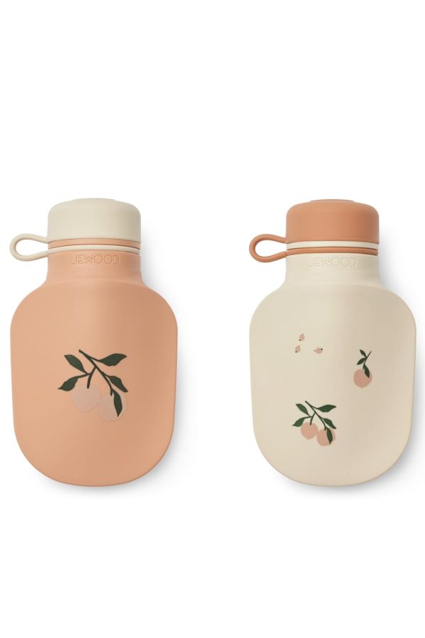 Liewood - Lizzie Smoothie Bottle 2-Pack - Peach   Sea shell Supply