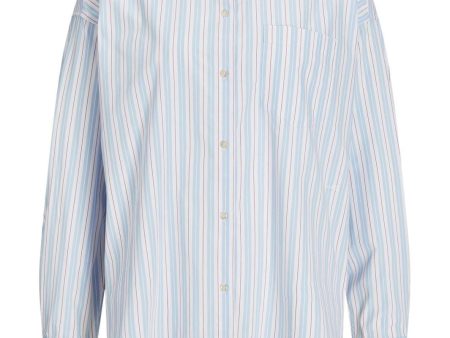 Jjxx - Jxjamie Ls Relaxed Poplin Shirt - 4706947 Cashmere Blue Ea W. Red Discount