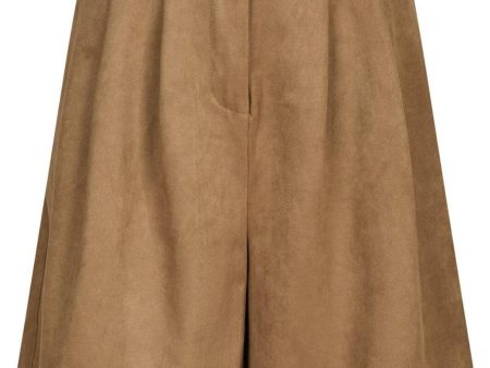 Neo Noir - Nika Faux Suede Bermuda Shorts 164474 - 604 - Cognac Sale