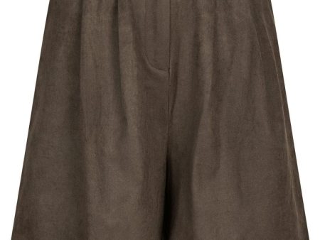 Neo Noir - Nika Faux Suede Bermuda Shorts 164474 - 676 - Dark Brown For Discount