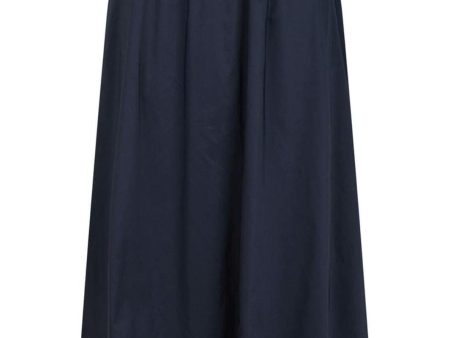 Forudbestilling - Neo Noir - Yara Long Poplin Skirt 163076 - 141 - Navy For Discount