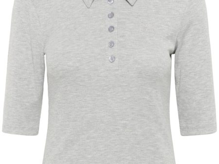 Forudbestilling - Gestuz - Gzdrew Polo Mel Top 10910685 - 107578 Grey Mélange For Discount