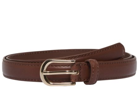 Only - Onlgina Pu Jeans Belt Acc 15350959 - 4781238 - Cognac Gold Buckle Online now