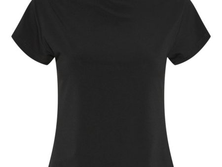 Pieces - Pcmadison Ss Mock Neck Tee 17154804 - 4652464 - Black Online Hot Sale