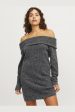 Jjxx - Jxevi Off Shoulder Dress Knit 12264128 - 4741724 - Dark Grey Melange Discount