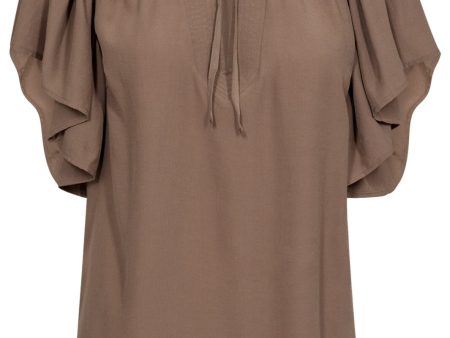 Co´couture - Toracc Frill Top 35478 - 154 Walnut on Sale