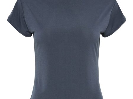 Pieces - Pcmadison Ss Mock Neck Tee 17154804 - 4652467 - Ombre Blue For Cheap