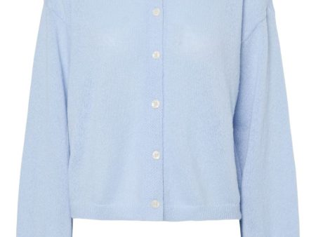 Pieces - Pcida Ls O-Neck Knit Cardigan Pwp Mm - 4742193 Cashmere Blue Online Hot Sale