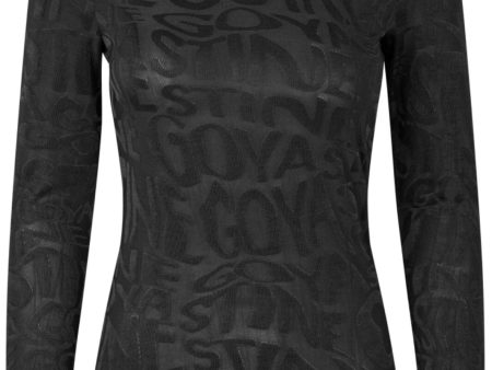 Stine Goya - Elastic Long Sleeve Top, 2296 Logo Jersey - Liquified Logo Online