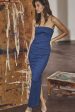 Co´couture - Izzycc Denim Strapless Dress 36305 - 552 Denim Blue Cheap