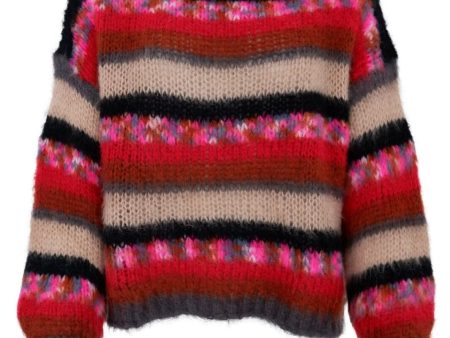 Black Colour - Bccasey Multi Striped Jumper 1195 - Berry Discount