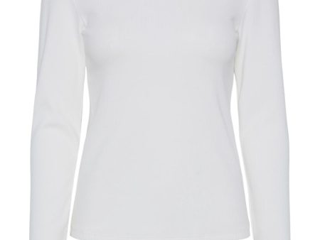 Pieces - Pcmay Ls Top - 4640330 Bright White Fashion