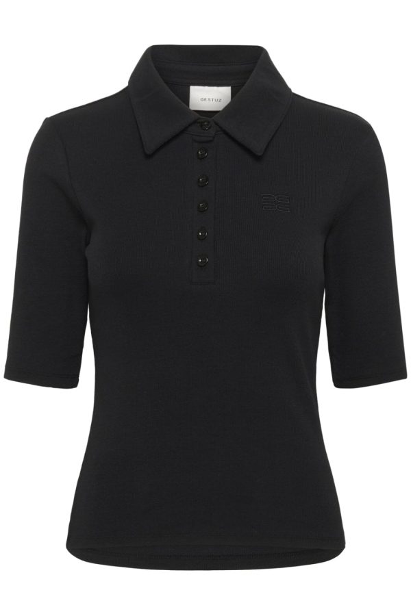 Gestuz - Gzdrew Polo Top 10910593 - 100017 Black For Cheap