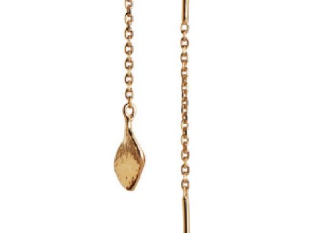 Stine A - Petit Ile De L Amour Double Chain Earring Goldenen - 1238-02-S on Sale