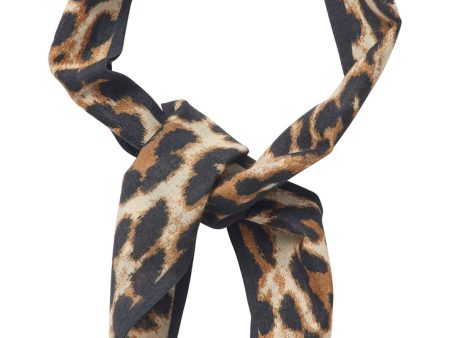 Forudbestilling - Lollys Laundry - Rosemaryll Neck Scarf - 72 Leopard Print Sale