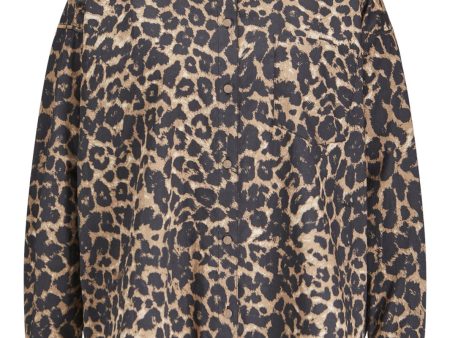 Jjxx - Jxjamie Ls Relaxed Poplin Shirt - 4748058 Cornstalk Leopard For Discount