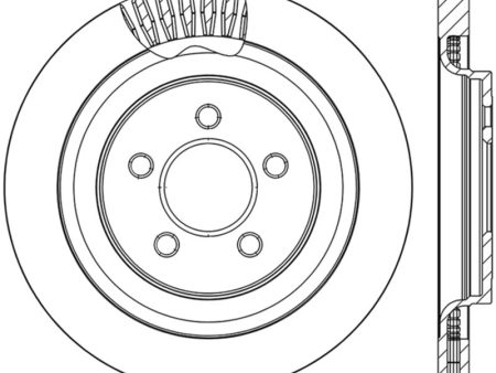 StopTech Cross Drilled Sport Brake Rotor - 2015 Ford Mustang - Rear Left Hot on Sale